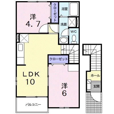 グリーンヒルズ姶良Ｃ 201【管理NO：1-013049303-02010】 ★家具家電は申し込み後に搬入しますの物件画像