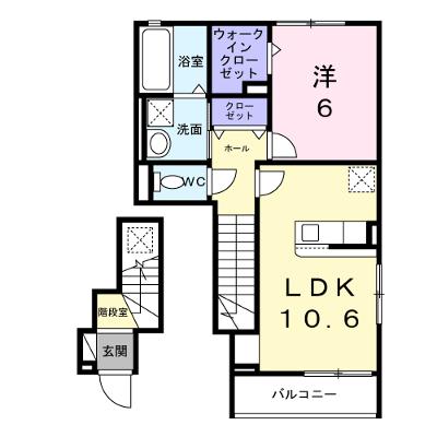 ベル・コリーヌⅠ 203【管理NO：1-026610101-02030】 ★家具家電は申し込み後に搬入します★ ★2026年10月上旬入居可能★の物件画像