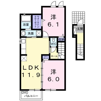 ハートブレイブⅡ 202【管理NO：1-019715802-02020】 ★家具家電は申し込み後に搬入します★の物件画像