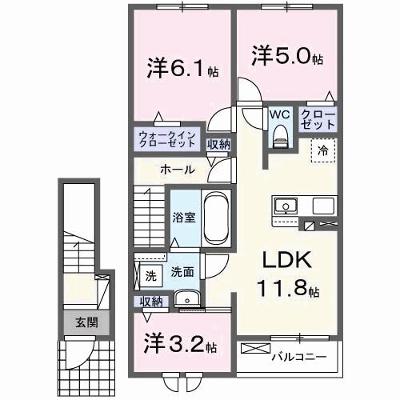 マーナ　リエール 204【管理NO：1-028367501-02040】 ★家具家電は申し込み後に搬入しますの物件画像