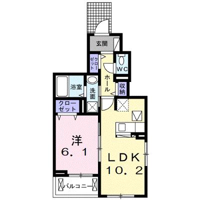 カルム　ヴィラージュ 101【管理NO：1-027549401-01010】 ★家具家電は申し込み後に搬入します★の物件画像