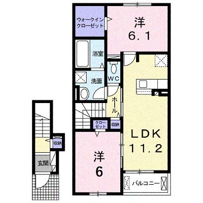 クレールⅣ　Ｂ 203【管理NO：1-024882102-02030】 ★家具家電は申し込み後に搬入しますの物件画像