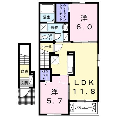 ローズマリーＡ 203【管理NO：1-021095301-02030】 ★家具家電は申し込み後に搬入しますの物件画像