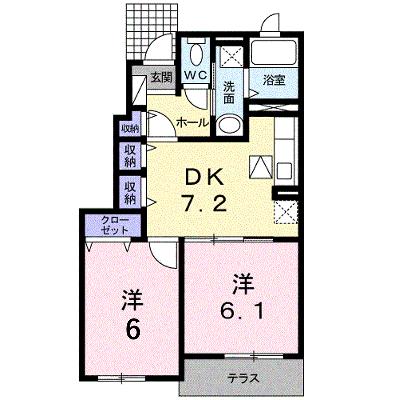 アルカンシェルＢ 102【管理NO：1-016612302-01020】 ★家具家電は申し込み後に搬入しますの物件画像