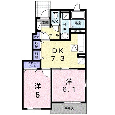 アルカンシェルＢ 101【管理NO：1-016612302-01010】 ★家具家電は申し込み後に搬入しますの物件画像