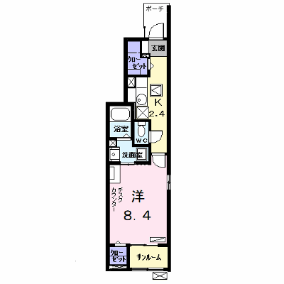 サクセスＫⅢ 101【管理NO：1-027250801-01010】 ★家具家電は申し込み後に搬入します★の物件画像