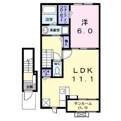 カンファタブル＿ＫⅡ 205【管理NO：1-028474202-02040】 ★家具家電は申し込み後に搬入しますの物件画像