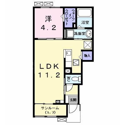 カンファタブル＿ＫⅡ 102【管理NO：1-028474202-01020】 ★家具家電は申し込み後に搬入しますの物件画像