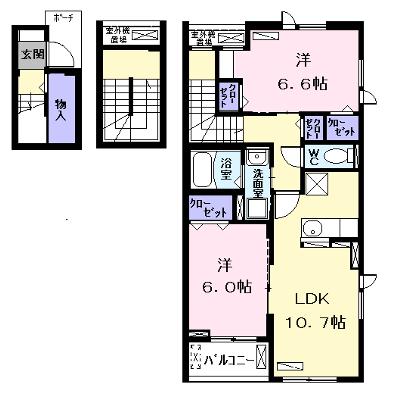 ラナンキュラスⅡ 301【管理NO：1-026294601-03010】 ★家具家電は申し込み後に搬入しますの物件画像