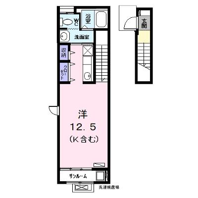 サニーシャトーⅡ 201【管理NO：1-020135401-02010】 ★家具家電は申し込み後に搬入します 2026年07月中旬入居可能の物件画像