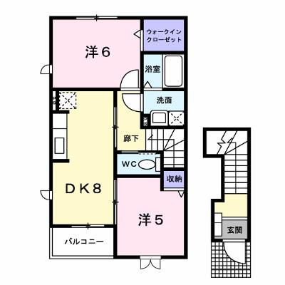 ラルジュ　シエル 201【管理NO：1-016174501-02010】 ★家具家電は申し込み後に搬入します★の物件画像