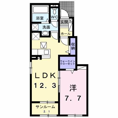 クレストⅡ 103【管理NO：1-028306902-01030】 ★家具家電は申し込み後に搬入します★の物件画像
