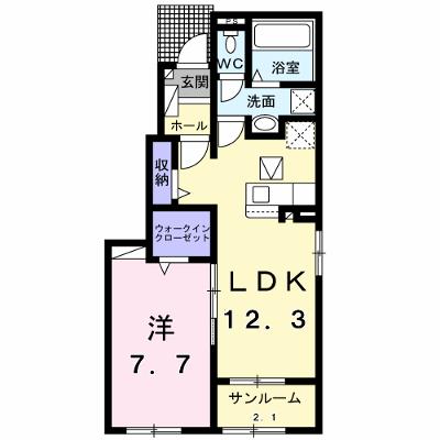 クレストⅡ 101【管理NO：1-028306902-01010】 ★家具家電は申し込み後に搬入します★の物件画像