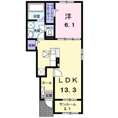 クレストⅠ 104【管理NO：1-028306901-01040】 ★家具家電は申し込み後に搬入します★の物件画像