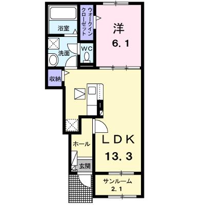 クレストⅠ 103【管理NO：1-028306901-01030】 ★家具家電は申し込み後に搬入します★の物件画像