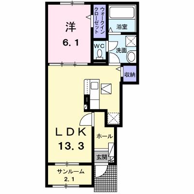 クレストⅠ 102【管理NO：1-028306901-01020】 ★家具家電は申し込み後に搬入します★の物件画像