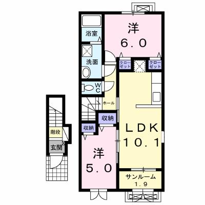 エアリー　スクエア 204【管理NO：1-020929201-02040】 ★家具家電は申し込み後に搬入します★の物件画像