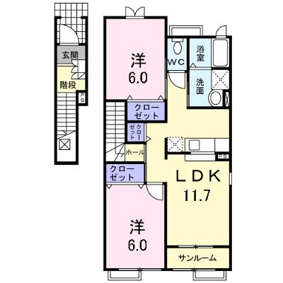 アダージォ 201【管理NO：1-014310701-02010】 ★家具家電は申し込み後に搬入しますの物件画像