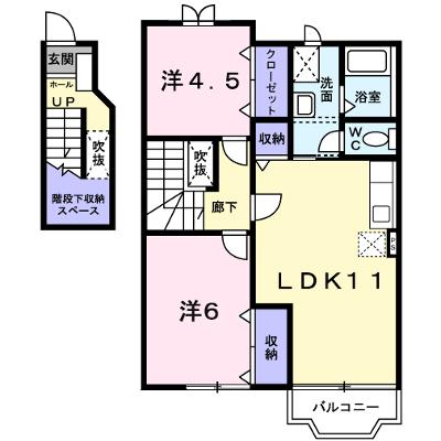 ウィステリアⅡ 202【管理NO：1-012062002-02020】 ★家具家電は申し込み後に搬入しますの物件画像