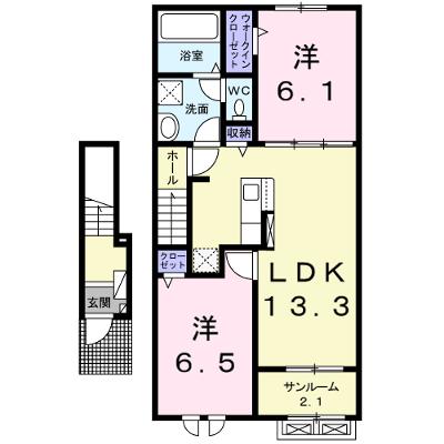 Ｌｅ　Ｌｉｅｎ　Ⅰ 203【管理NO：1-027110501-02030】 ★家具家電は申し込み後に搬入します★ ★2026年08月下旬入居可能★の物件画像