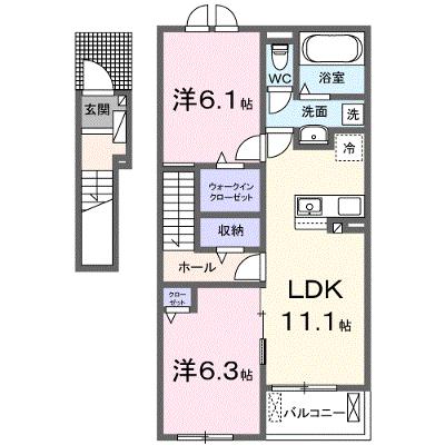 ジェンティーⅠＣ 202【管理NO：1-027273503-02020】 ★家具家電は申し込み後に搬入します 2026年08月中旬入居可能の物件画像