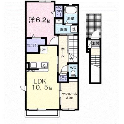 フィオーレ　エム 202【管理NO：1-028591101-02020】 ★家具家電は申し込み後に搬入します 2026年10月上旬入居可能の物件画像