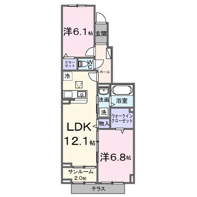 ウィステリア 102【管理NO：1-028558401-01020】 ★家具家電は申し込み後に搬入します 2026年10月上旬入居可能の物件画像