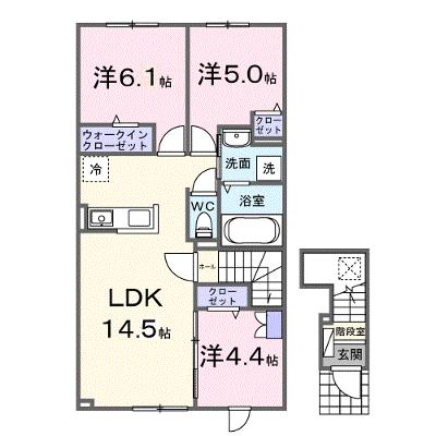 ひまわりⅤ 202【管理NO：1-028273601-02020】 ★家具家電は申し込み後に搬入しますの物件画像