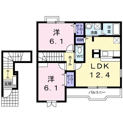 ベルファニー楠Ａ 203【管理NO：1-012821201-02030】 ★家具家電は申し込み後に搬入します★の物件画像