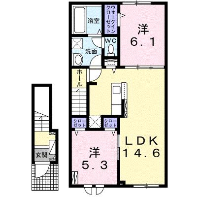 ヴィラＫ　Ⅵ 203【管理NO：1-027842901-02030】 2026年08月中旬入居可能の物件画像