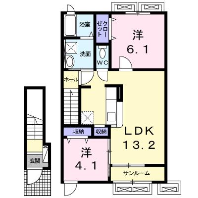 サン・クラール 202【管理NO：1-022933801-02020】 ★家具家電は申し込み後に搬入します 2026年08月上旬入居可能の物件画像