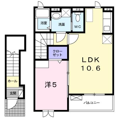 エレガン　ｈｉｒｏ 203【管理NO：1-019153901-02030】 ★家具家電は申し込み後に搬入しますの物件画像