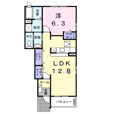 フレスクーラⅡ 102【管理NO：1-015069202-01020】 ★家具家電は申し込み後に搬入します★の物件画像