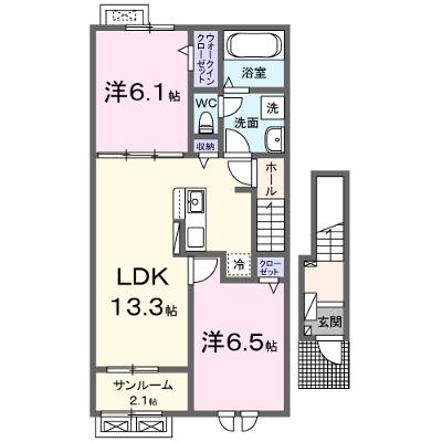 フィレンツェＢ 202【管理NO：1-027630702-02020】 ★家具家電は申し込み後に搬入します★ ★2026年08月中旬入居可能★の物件画像