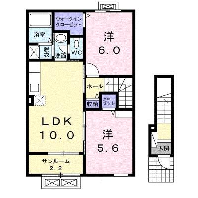 ヴィラ・シャンテＡ 203【管理NO：1-021503701-02030】 ★家具家電は申し込み後に搬入します★の物件画像