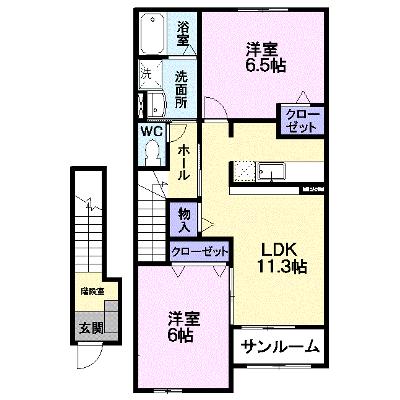 スリーアロー　Ａ 202【管理NO：1-016906801-02020】 ★家具家電は申し込み後に搬入しますの物件画像