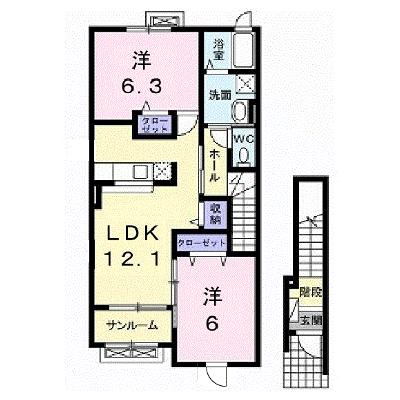 シェーン・ベルクⅠ 203【管理NO：1-015682501-02030】 ★家具家電は申し込み後に搬入しますの物件画像