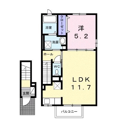 ヴィラファインⅢ 203【管理NO：1-024619601-02030】 ★家具家電は申し込み後に搬入します★の物件画像