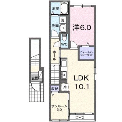 モン・ルクール 203【管理NO：1-028577301-02030】 ★家具家電は申し込み後に搬入します 2026年09月中旬入居可能の物件画像