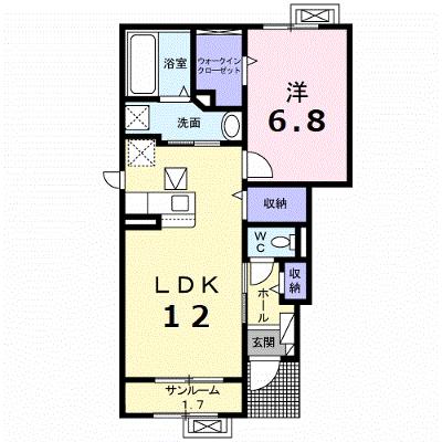 グランバージェⅡＢ 101【管理NO：1-028405902-01010】 ★家具家電は申し込み後に搬入します 2027年01月下旬入居可能の物件画像