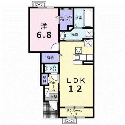 グランバージェⅡＡ 102【管理NO：1-028405901-01020】 ★家具家電は申し込み後に搬入します 2027年01月下旬入居可能の物件画像
