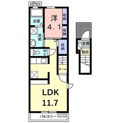 グランツＲ３ 201【管理NO：1-025345201-02010】 ★家具家電は申し込み後に搬入します★ ★2026年09月中旬入居可能★の物件画像
