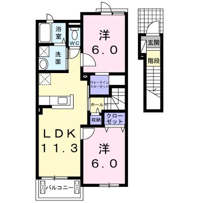 アルカンシエルⅢシクラメン 203【管理NO：1-020781101-02030】 ★家具家電は申し込み後に搬入します★ ★2026年08月中旬入居可能★の物件画像