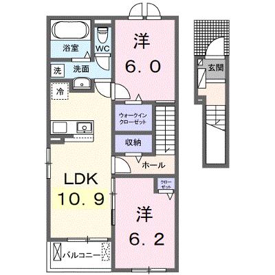 ココル 206【管理NO：1-028477301-02060】 ★家具家電は申し込み後に搬入します 2026年12月上旬入居可能の物件画像