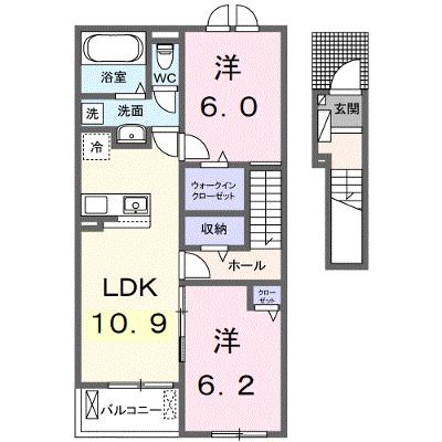 ココル 205【管理NO：1-028477301-02050】 ★家具家電は申し込み後に搬入します★ ★2026年12月上旬入居可能★の物件画像