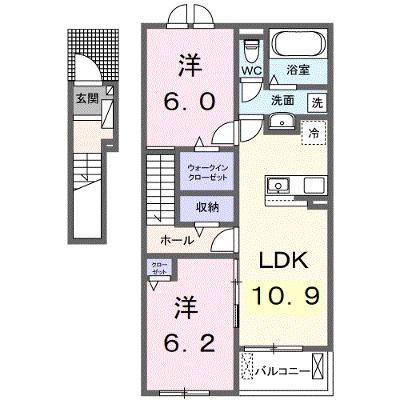 ココル 204【管理NO：1-028477301-02040】 ★家具家電は申し込み後に搬入します★ ★2026年12月上旬入居可能★の物件画像