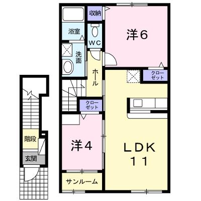 メランジェＡ 202【管理NO：1-017773001-02020】 ★家具家電は申し込み後に搬入します★ ★2026年08月下旬入居可能★の物件画像