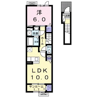 Ｍａｉｓｏｎ　ｄｅ　ＹＫ　Ⅲ 203【管理NO：1-027479203-02030】 ★家具家電は申し込み後に搬入します 2026年08月上旬入居可能の物件画像