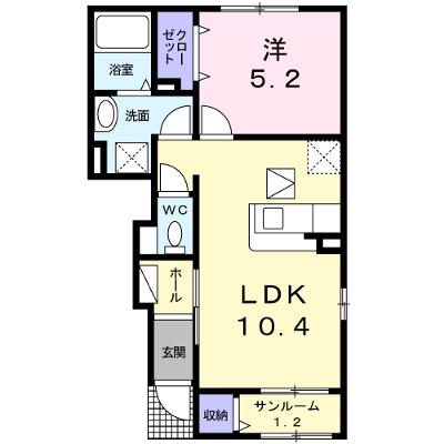 グラン　ソレイユ 103【管理NO：1-022121201-01030】 ★家具家電は申し込み後に搬入します 2026年08月上旬入居可能の物件画像