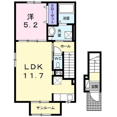 セイバリー・アンジュⅡ 201【管理NO：1-022903701-02010】 ★家具家電は申し込み後に搬入します 2026年08月上旬入居可能の物件画像
